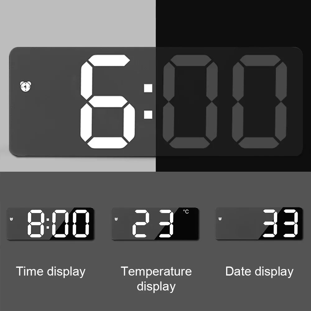 Electronics LED Alarm Clock Digital Children's Electronic Alarm Clock Bedside Table Desk Decorating Tabletop Desktop Clocks Home