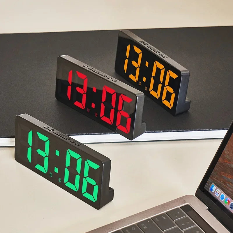Electronics LED Alarm Clock Digital Children's Electronic Alarm Clock Bedside Table Desk Decorating Tabletop Desktop Clocks Home